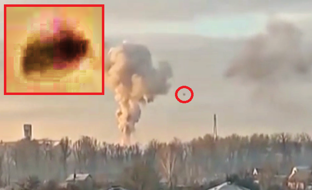 Un OVNI filmé en Ukraine après une explosion